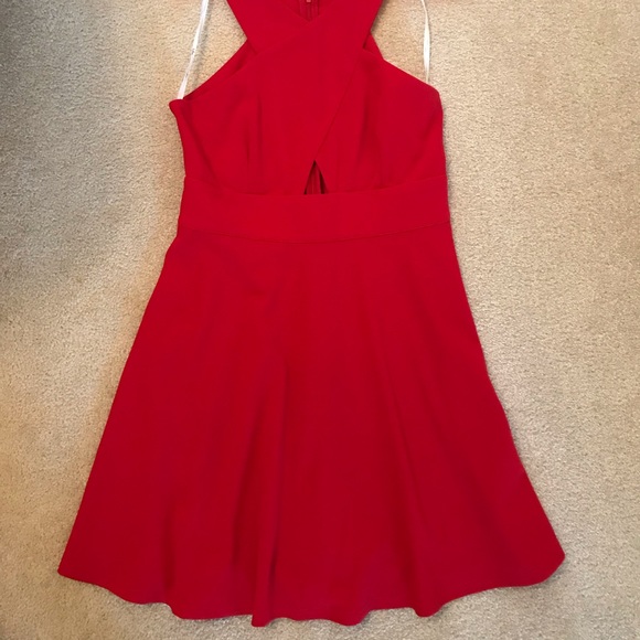 Red Lulus skater dress - Picture 2 of 2